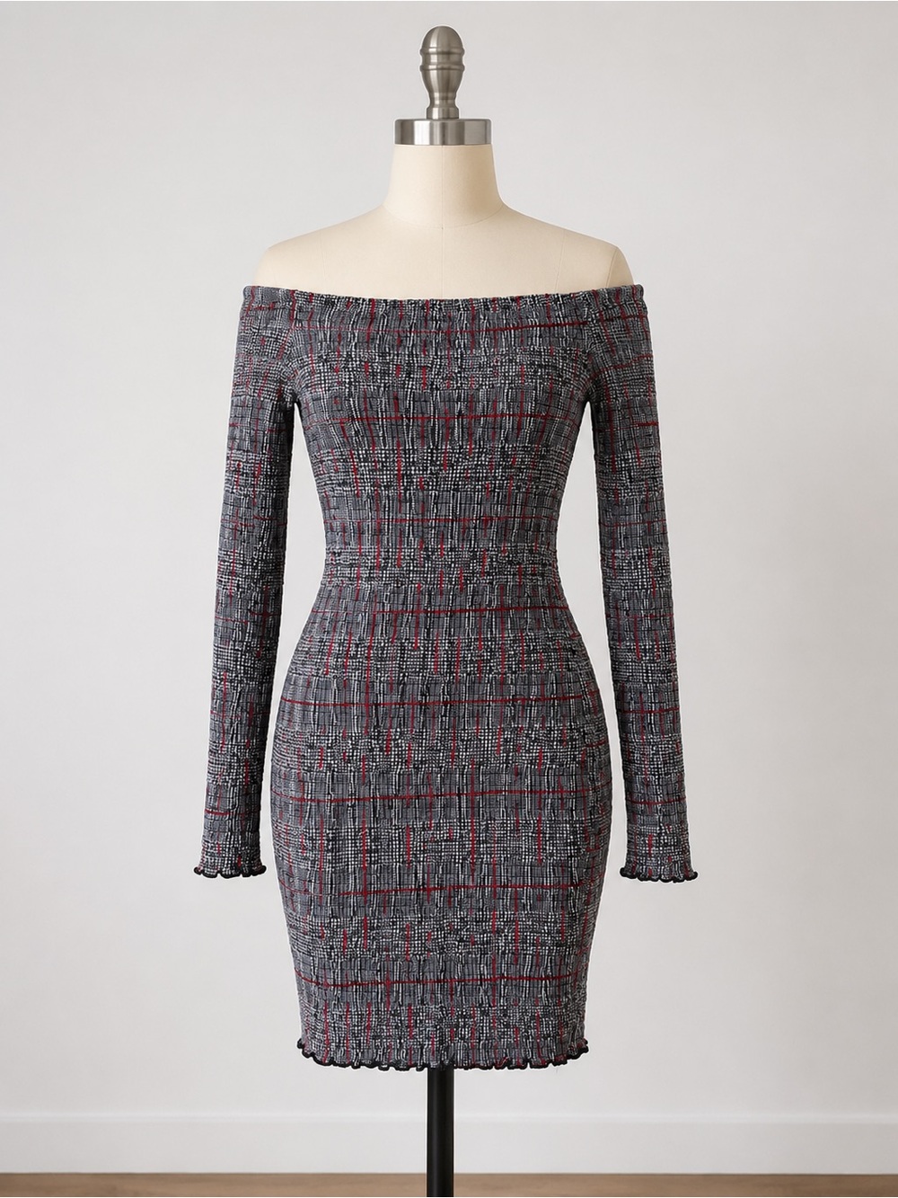 Derek Heart Off-the-Shoulder Long Sleeve